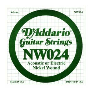 D’ADDARIO NW024 CORDA SINGOLA PER CHITARRA ACUSTICA/ELETTRICA
