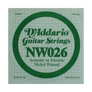 D’ADDARIO NW026 CORDA SINGOLA PER CHITARRA ACUSTICA/ELETTRICA