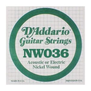 D’ADDARIO NW036 CORDA SINGOLA PER CHITARRA ACUSTICA/ELETTRICA