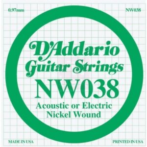 D’ADDARIO NW038 CORDA SINGOLA PER CHITARRA ACUSTICA/ELETTRICA