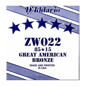 D’ADDARIO ZW022 CORDA SINGOLA 85/15 PER CHITARRA ACUSTICA