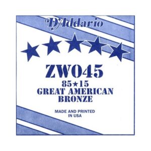 D’ADDARIO ZW045 CORDA SINGOLA 85/15 PER CHITARRA ACUSTICA