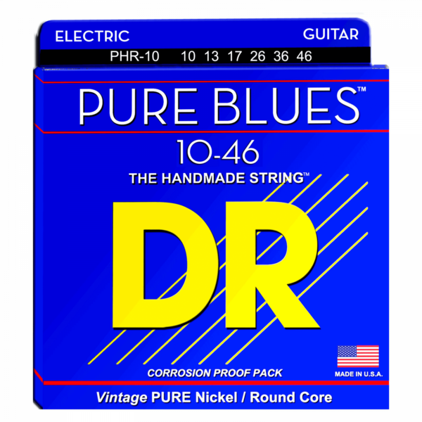 Dr string phr-10 pure blues 10-46 the handmade string vintage pure nickel round core