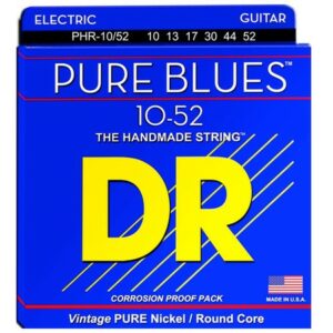 Dr string phr-10 pure blues 10-52 the handmade string vintage pure nickel round core