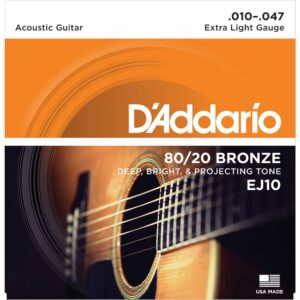 D’ADDARIO EJ10 CORDE 10-47 PER CHITARRA ACUSTICA