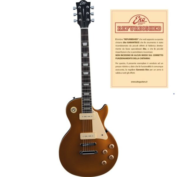 Eko vl480 gt-v left handed gold top refurbished