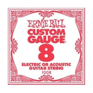 ERNIEBALL CUSTOM GAUGE 08 CORDA SFUSA PER CHITARRA ACUSTICA/ELETTRICA