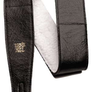 Ernie ball 4137 tracolla pelle nera italiana