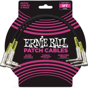 Ernie ball 6075 kit 3 cavi patch black