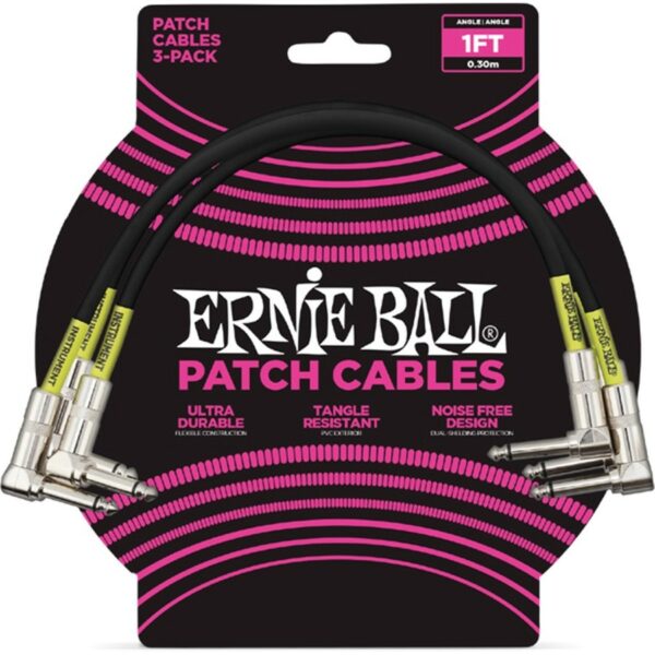 Ernie ball 6075 kit 3 cavi patch black