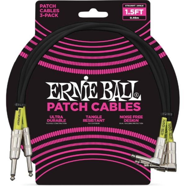 Ernie ball 6076 kit 3 cavi patch black