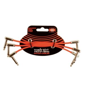 Ernie ball flat ribbon patch cable red 15,24cm 3 pk