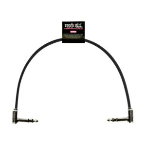 Ernie ball flat ribbon stereo patch cable black 30,42cm