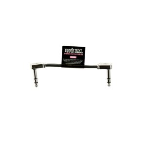 Ernie ball flat ribbon stereo patch cable black 7,62cm