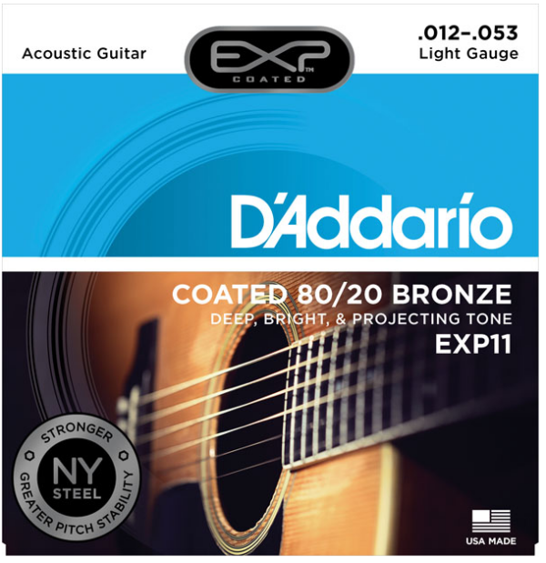 D'ADDARIO EXP11 PHOSPHORE CORDE CHITARRA ACUSTICA 12-53
