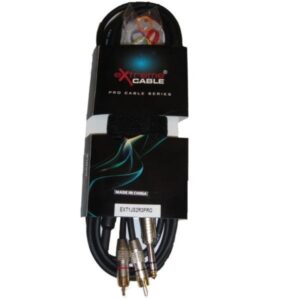 EXTREME 1JS2R3PRO JACK STEREO 1/4″ 6,3mm – 2 RCA MASCHIO MT 3 CONNETTORI SMONTABILI + SET ANELLINI COLORATI IDENTIFICATIVI PER CONNETTORE