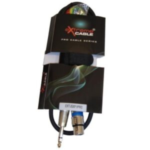 EXTREME JSXF1PRO CAVO JACK STEREO MASCHIO 1/4″ 6,3mm-XLRF FEMMINA 1 MT. CONNETTORI SMONTABILI + SET ANELLINI COLORATI IDENTIFICATIVI PER CONNETTORE