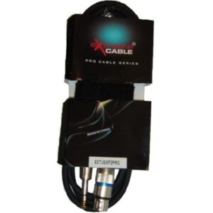 EXTREME JSXF2PRO CAVO AUDIO DI SEGNALE SCHERMATO CON 1 JACK STEREO 1/4″ 6.3mm- 1 CONNETTOR XLR FEMMINA CONNETTORI SMONTABILII IN METALLO LUNGHEZZA 2 METRI
