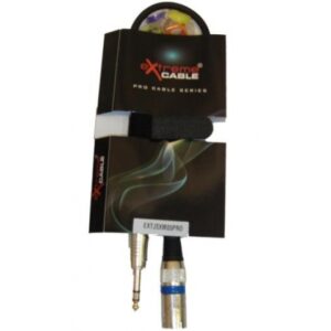 EXTREME JSXM05PRO CAVO XLR MASCHIO – JACK STEREO 1/4″ 6,3mm 0,5M CONNETTORI SMONTABILI