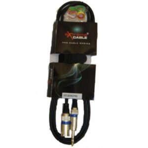 EXTREME JSXM2PRO CAVO XLR MASCHIO – JACK STEREO 1/4″ 6.3mm CAVO AUDIO DI SEGNALE SCHERMATO 2 MT