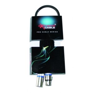 EXTREME CAVO MICROFONO/CASSE 50CM 1 CONNETTORE XLR MASCHIO 1 FEMMINA + STRAP + 12 ANELLINI CAVO MICROFONICO 6.5MM CONNETTORI SMONTABILI METALLO ANTISCIVOLO
