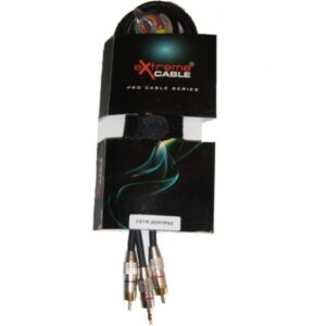 EXTREME 1MJS2R1PRO MINI JACK STEREO 1/8″ 3,5MM-2 RCA MASCHI 1MT CONNETTORI SMONTABILI + SET ANELLINI COLORATI IDENTIFICATIVI PER CONNETTORE