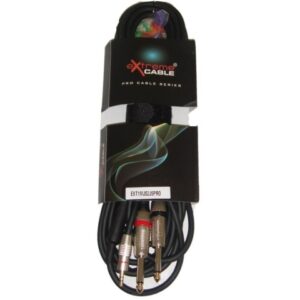 EXTREME 1MJS2J5PRO MINI JACK STEREO 1/8″ 3.5mm 2 JACK 6.3mm CAVO AUDIO DI SEGNALE SCHERMATO 5mt.
