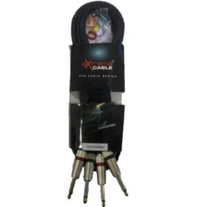 EXTREME 2J2J3PRO 2 JACK STEREO – 2 JACK STEREO 1/4″ 6.3mm CAVO AUDIO DI SEGNALE SCHERMATO 3 MT.