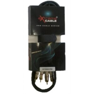 EXTREME 2R2R1PRO 2RCA MASCHIO -2RCA MASCHIO PRO 1 MT CONNETTORI IN METALLO SMONTABILI