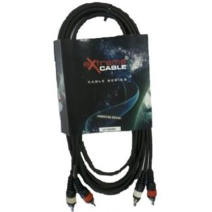 EXTREME 2R2R3 CAVO DOPPIO 2 RCA MASCHIO / 2 RCA MASCHIO 3 M CAVO AUDIO DI SEGNALE SCHERMATO