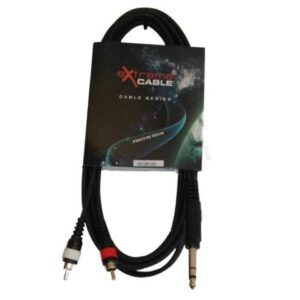 EXTREME 2R1JS3 CAVO 2 RCA MASCHIO – 1 JACK MASCHIO STEREO 1/4″ 6.3mm