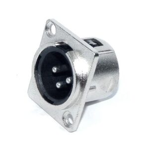 EXTREME CONNETORE XLR VOLANTE MASCHIO A PANNELLO 3 POLI COLORE ARGENTO