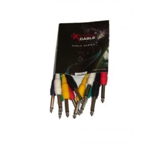 EXTREME JJ03 CAVO JACK MONO-JACK MONO 1/4″ 6.3mm CAVO AUDIO DI SEGNALE SCHERMATO 0,3 MT SET 6