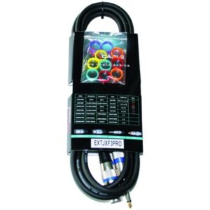 EXTREME CAVO AUDIO 3 METRI 1 CONNETTORE JACK MASCHIO 1 XLR FEMMINA + STRAP + 12 ANELLINI CONNETTORI SMONTABILI METALLO ANTISCIVOLO