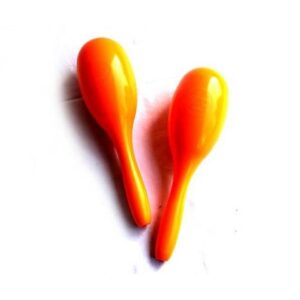 EXTREME MA1OR COPPIA MARACAS IN PLASTICA SEMPLICI ARANCIONE
