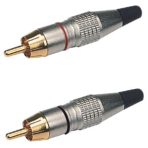 EXTREME CONNETTORE RCA VOLANTE MASCHIO COLORE ROSSO