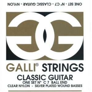 Galli c007 clear nylon e bassi silver plated