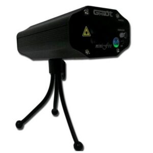 GHOST MINI FIRE GOBO LASER ROSSO 100mW + VERDE 50mW + TREPPIEDE + STAFFA A PARETE + ALIMENTATORE