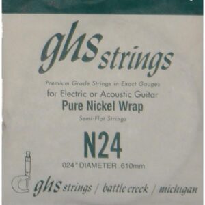 GHS PURE NICKEL WRAP N24 CORDA PER ACUSTICA