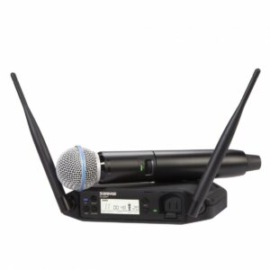 SHURE GLXD24+/BETA58 RADIOMICROFONO PALMARE DIGITALE WIRELESS A MANO DOPPIA BANDA CAPSULA BETA 58