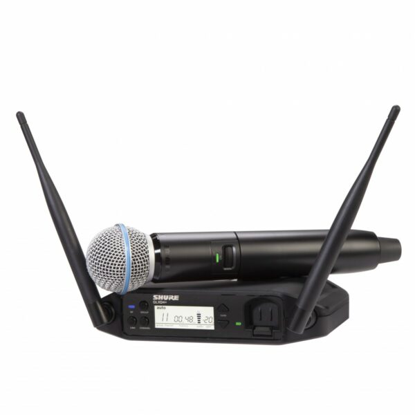 SHURE GLXD24+/BETA58 RADIOMICROFONO PALMARE DIGITALE WIRELESS A MANO DOPPIA BANDA CAPSULA BETA 58