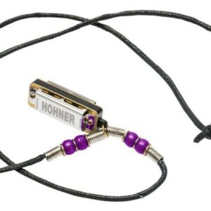 Hohner mini harp necklace purple