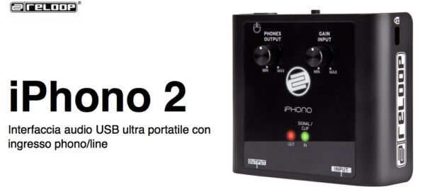 RELOOP IPHONO 2 INTERFACCE AUDIO USB 16 BIT 48Khz