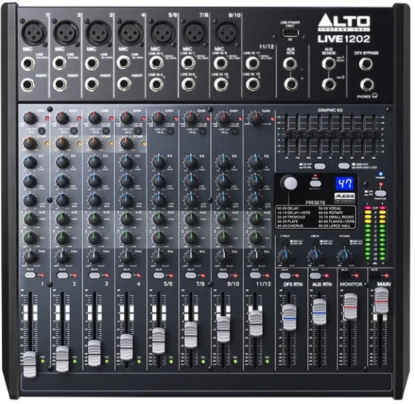 ALTO LIVE 1202 MIXER PASSIVO 12 CANALI / 2 BUS