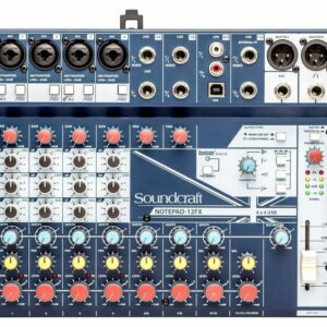 SOUNDCRAFT NOTEPAD-12FX MIXER 12 CANALI USB EFFETTI LEXICON PHANTOM POWER +48V 4 MIC INPUT