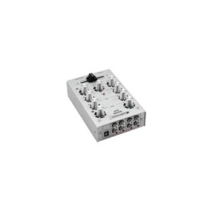 OMNITRONIC GNOME 202 SILVER MINI MIXER DJ 2 CANALI STEREO MICROFONO CUFFIA