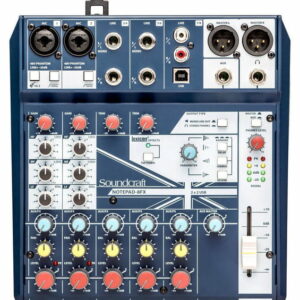 SOUNDCRAFT NOTEPAD-8FX MIXER 8 CANALI USB EFFETTI LEXICON PHANTOM POWER +48V 2 MIC INPUT