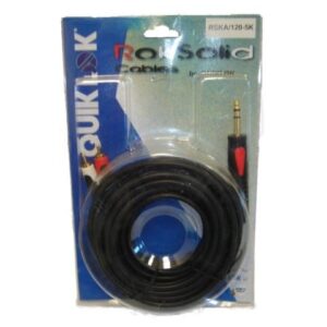 QUIKLOK RokSolid RKSA 120 5MT CAVO AUDIO DI SEGNALE 1 JACK STEREO – 2 RCA MASCHI