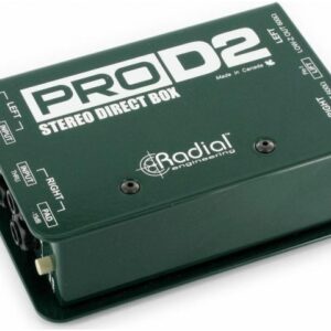 RADIAL PROD2 DIRECT BOX PASSIVA STEREO PRO DI-BOX D2 A 2 CANALI TRASFORMATORI D-2 ECLIPSE ET-DB2