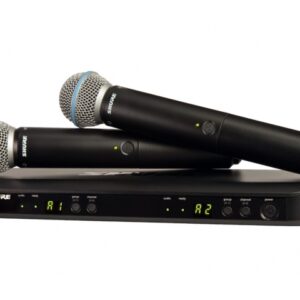 SHURE BLX288E/BETA58 SISTEMA PALMARE WIRELESS 2 CANALI CARDIOIDE DOPPIO GELATO 2 RADIOMICROFONI BETA-58